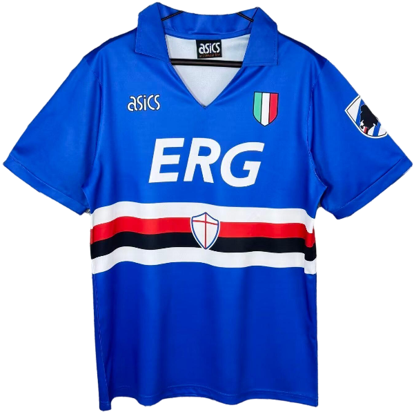nuova prima divisione magliette sampdoria retro 1991-1992